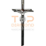 KRZYŻ Z WIZERUNKIEM MOSIĘŻNY 50cm CHROM