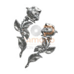 RÓŻA MOSIĘŻNA 24cm CHROM