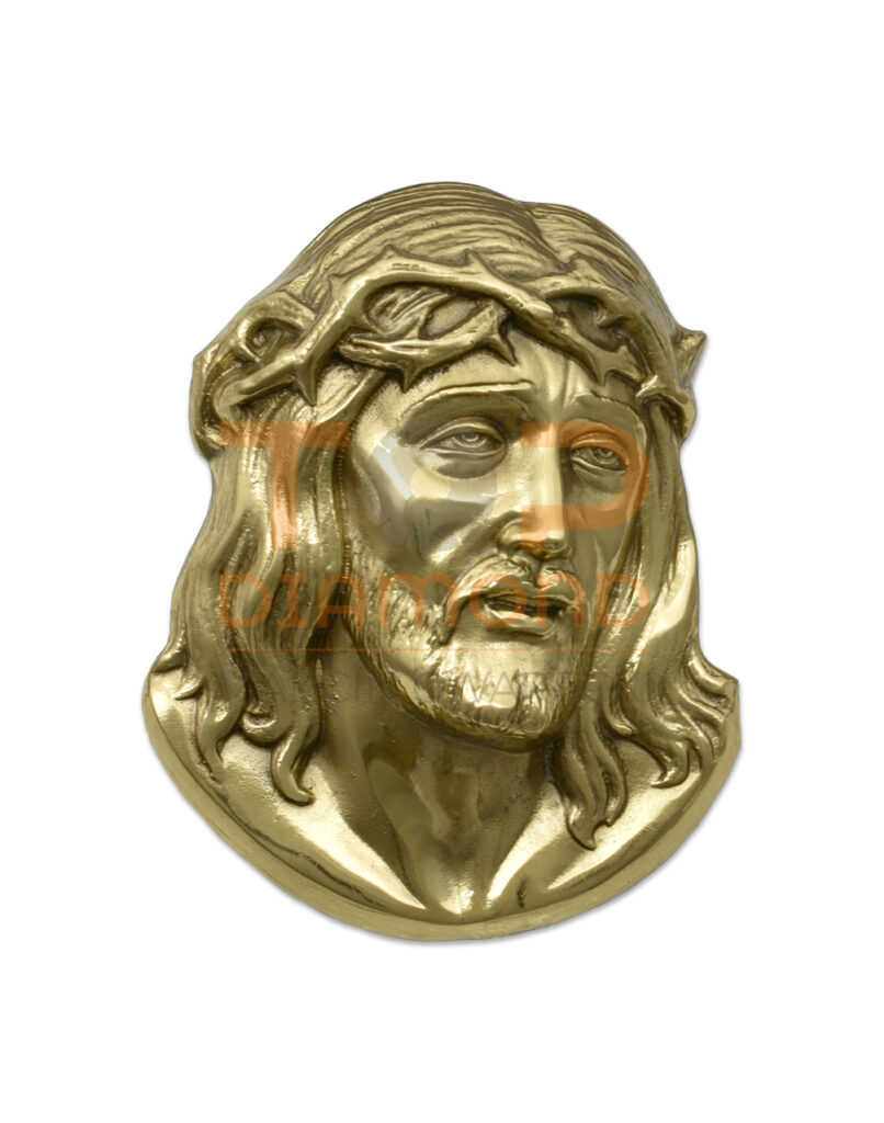 GŁOWA JEZUSA MAŁA ZŁOTA/ CHROM