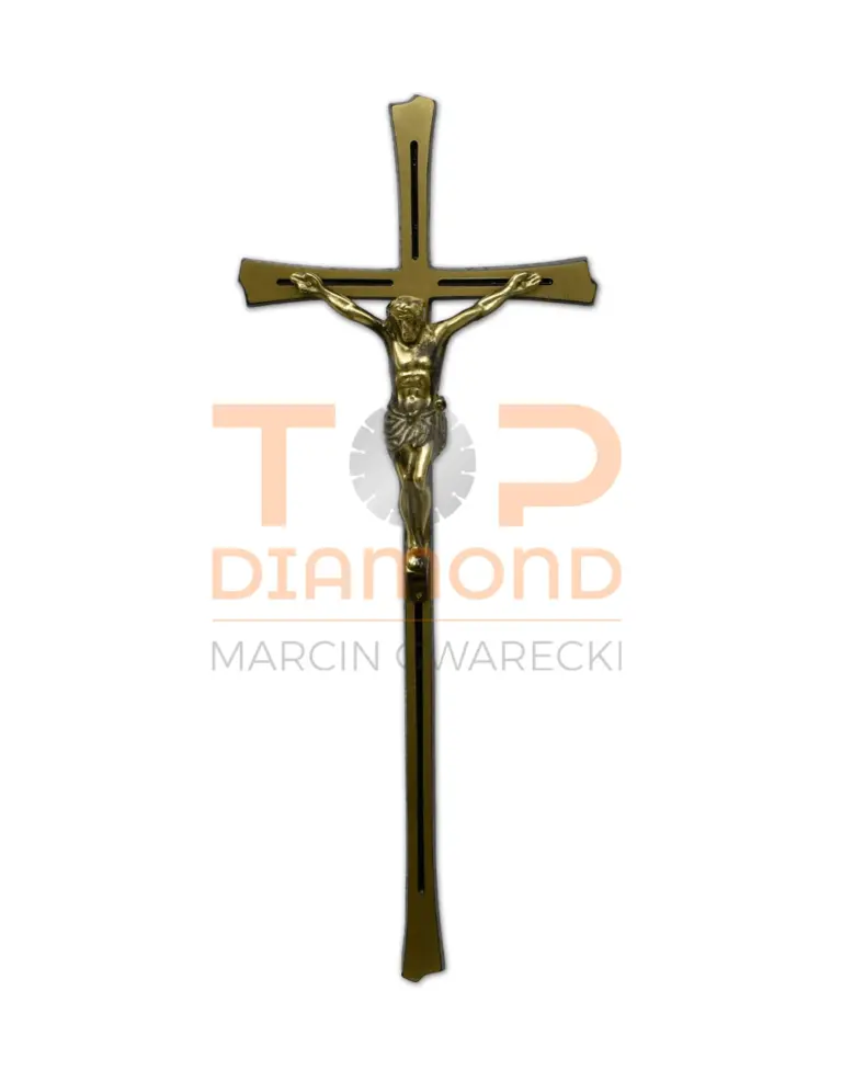 POL KRZYŻ PROSTY ZŁOTY 45cm BEZ RÓŻY