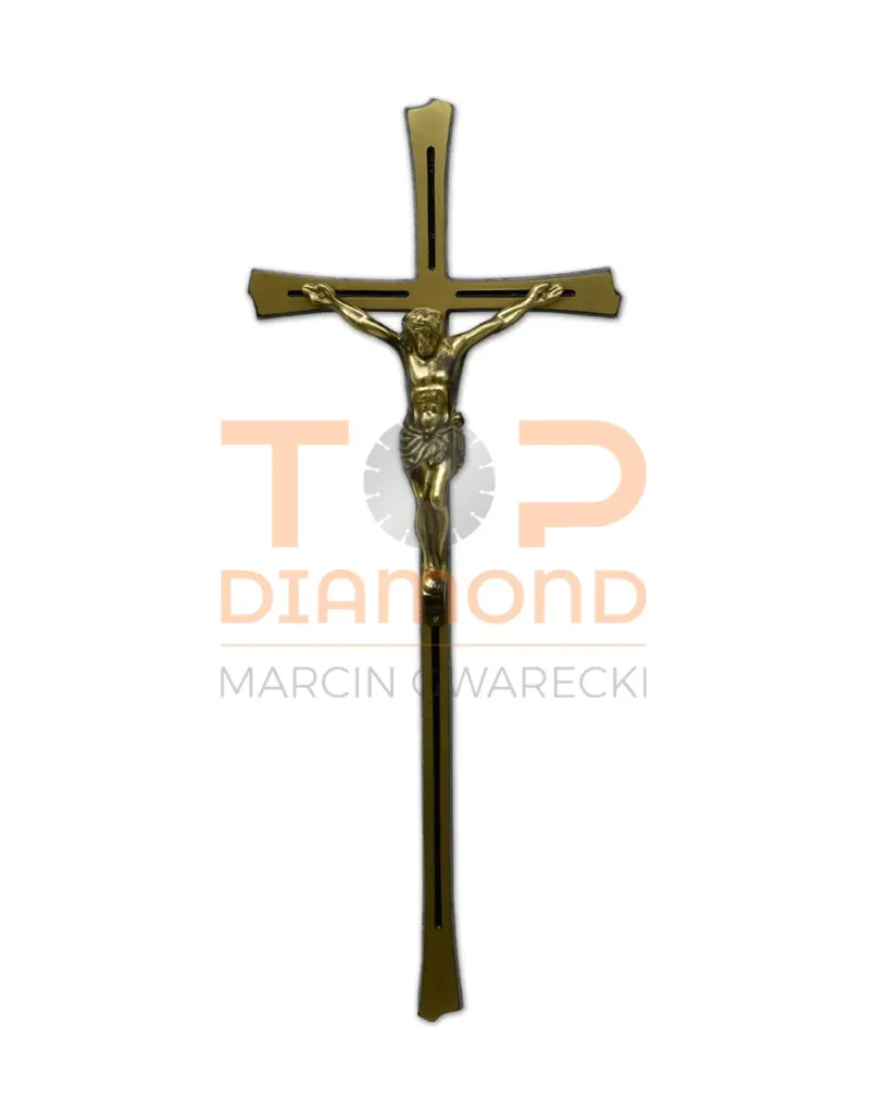 POL KRZYŻ PROSTY ZŁOTY 45cm BEZ RÓŻY