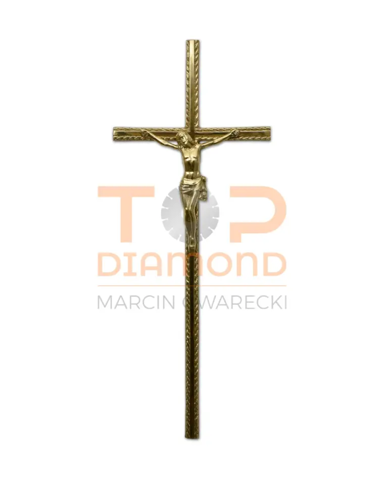 KOZ KRZYŻ Z KORONKĄ JASNY PLECIONKA 50cm