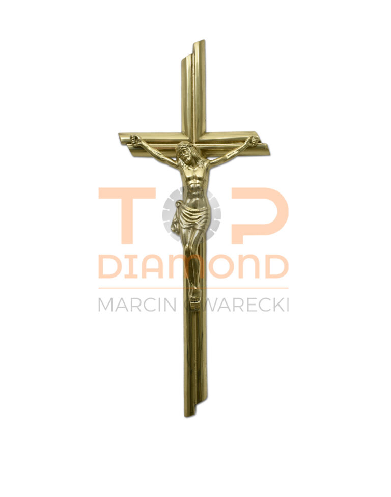 KRZYŻ Z PASYJKĄ ZŁOTY  55cm