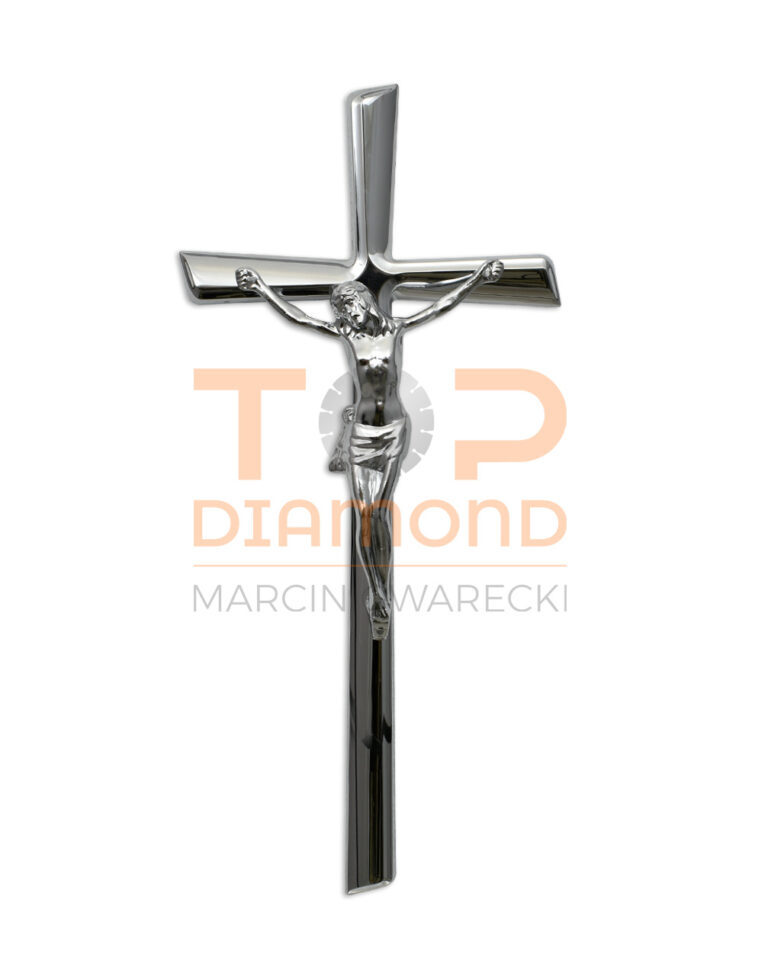 KRZYŻ SA WYPUKŁY ZAOKRĄGLONY CHROM