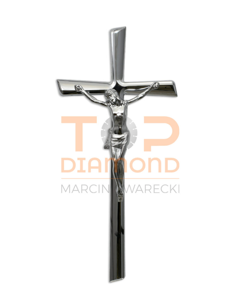 KRZYŻ SA WYPUKŁY ZAOKRĄGLONY CHROM