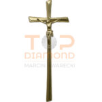 KRZYŻ Z PASYJKĄ MOSIĘŻNY POLEROWANY 50 cm