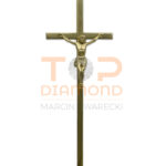 KRZYŻ Z PASYJKĄ ZŁOTY 60 cm