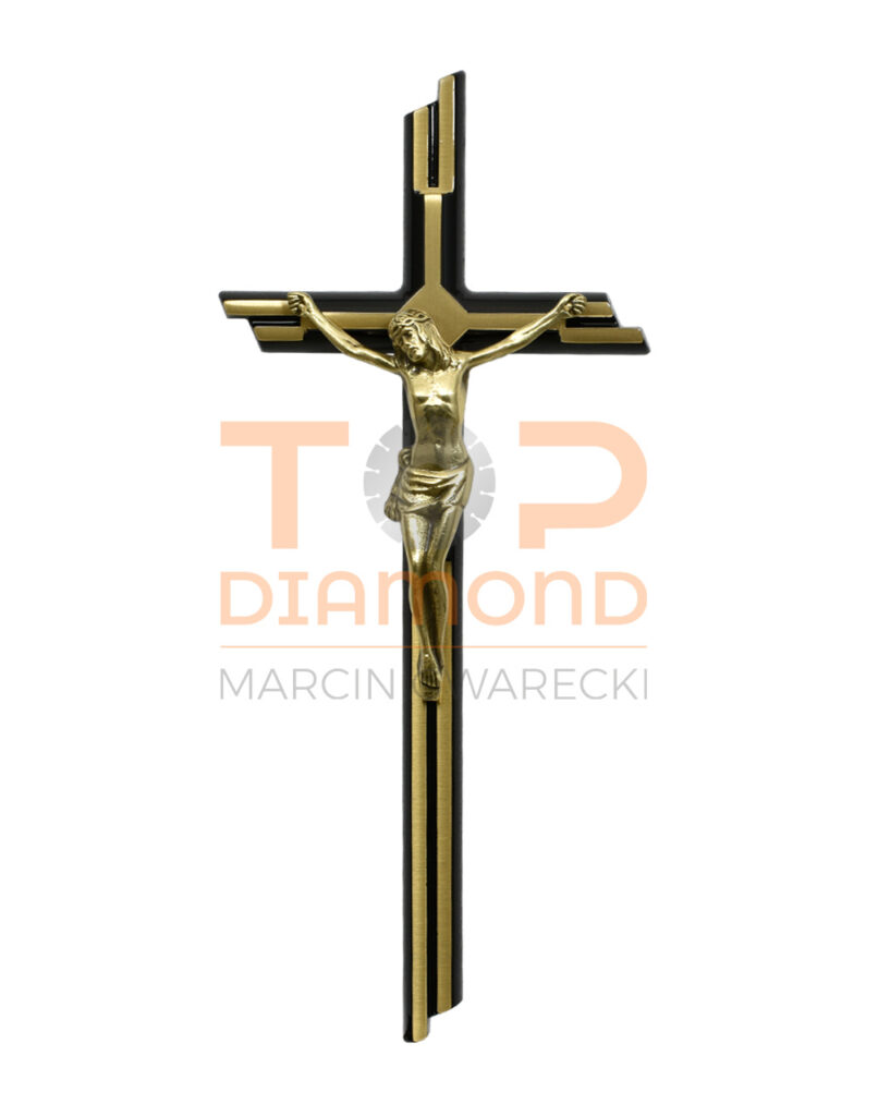 KRZYŻ Z WIZERUNKIEM MOSIĘŻNY 50cm ZŁOTY