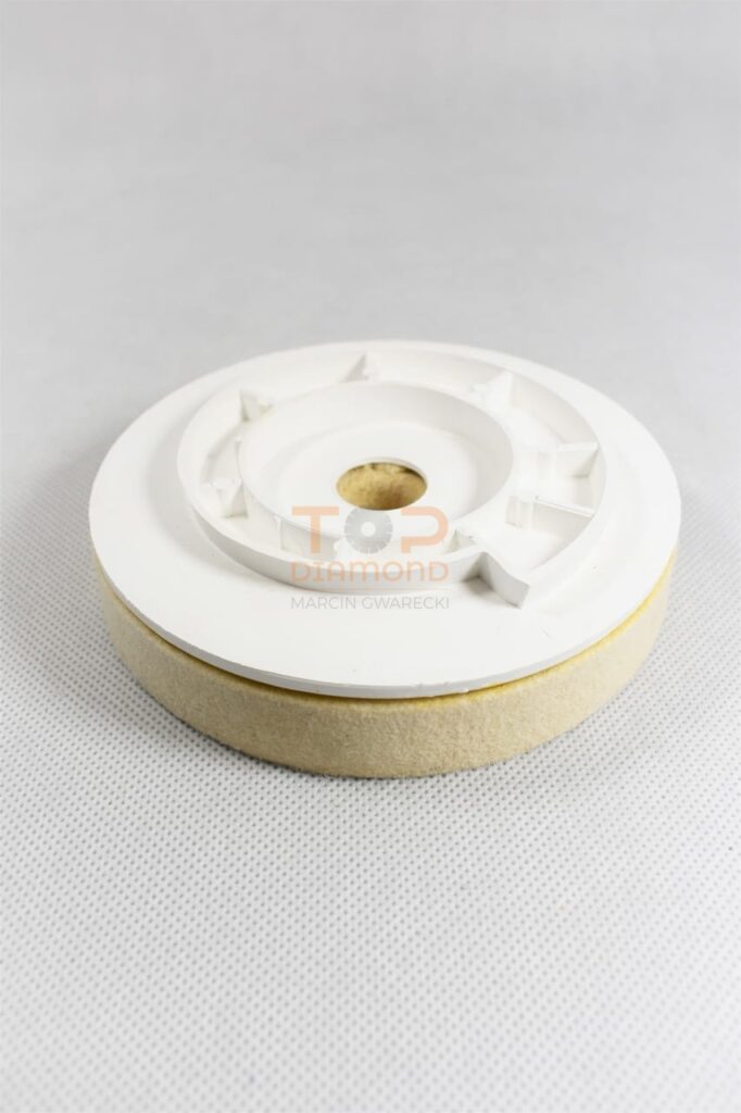 FILC POLERSKI KRĄŻEK 130x20mm 0.56g/cm3 UCHWYT + OTWÓR