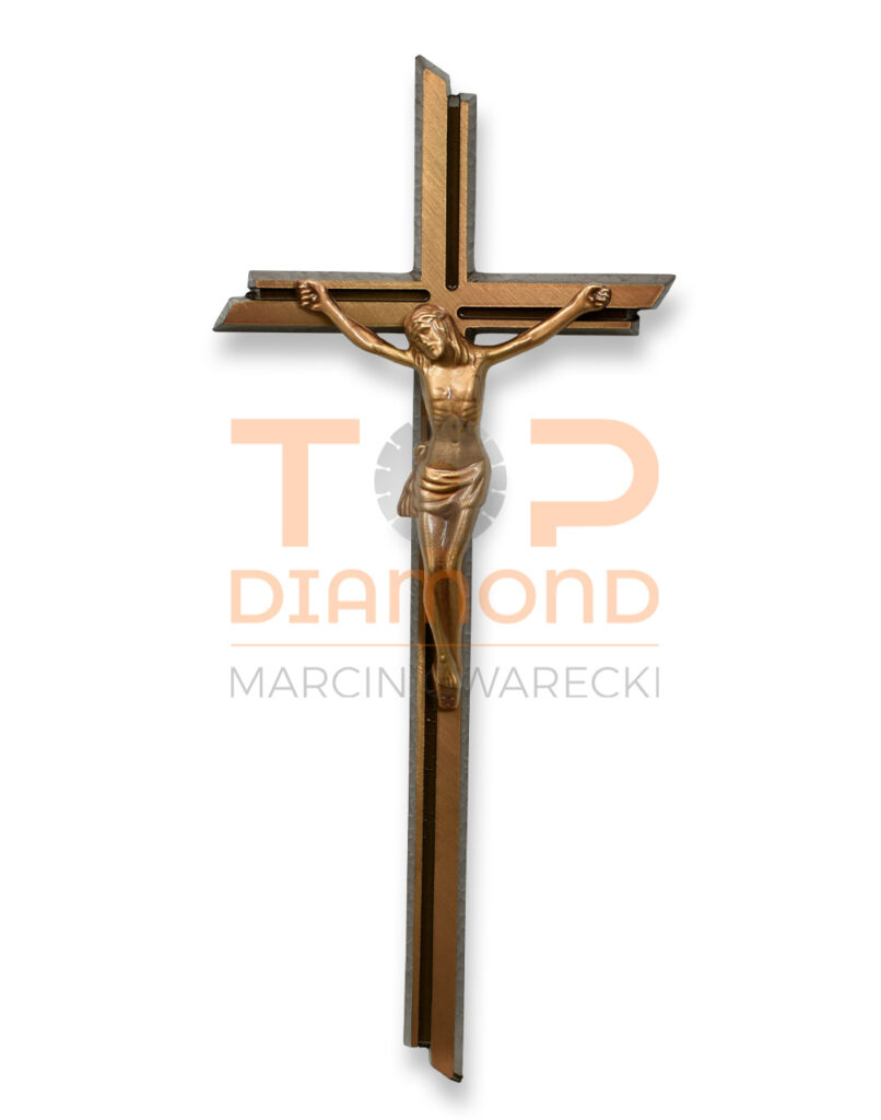 KRZYŻ MOSIĘŻNY BRĄZ Z WIZERUNKIEM