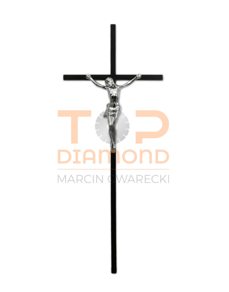 KRZYŻ SA PROSTY KWADRAT 50cm CZARNY