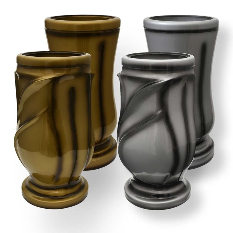 WAZON Z ŻYWICY MROZOODPORNY ZŁOTY LUB SREBRNY