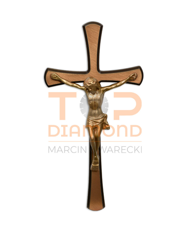KRZYŻ Z WIZERUNKIEM MOSIĘŻNY BRĄZ 40cm - DUŻY WIZERUNEK