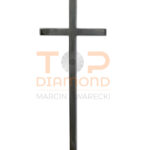 KRZYŻ MOSIĘŻNY 2x1cm CHROM Z PASYJKĄ