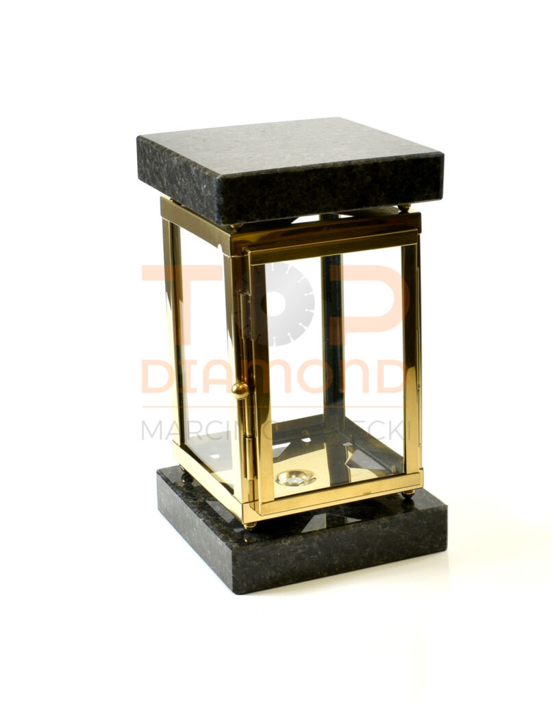 LAMPION LK KWADRATOWY+JASNE ZŁOTO+BLUE NIGHT