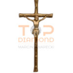 KRZYŻ MOSIĘŻNY ZE WZOREM DRZEWKA BRĄZ