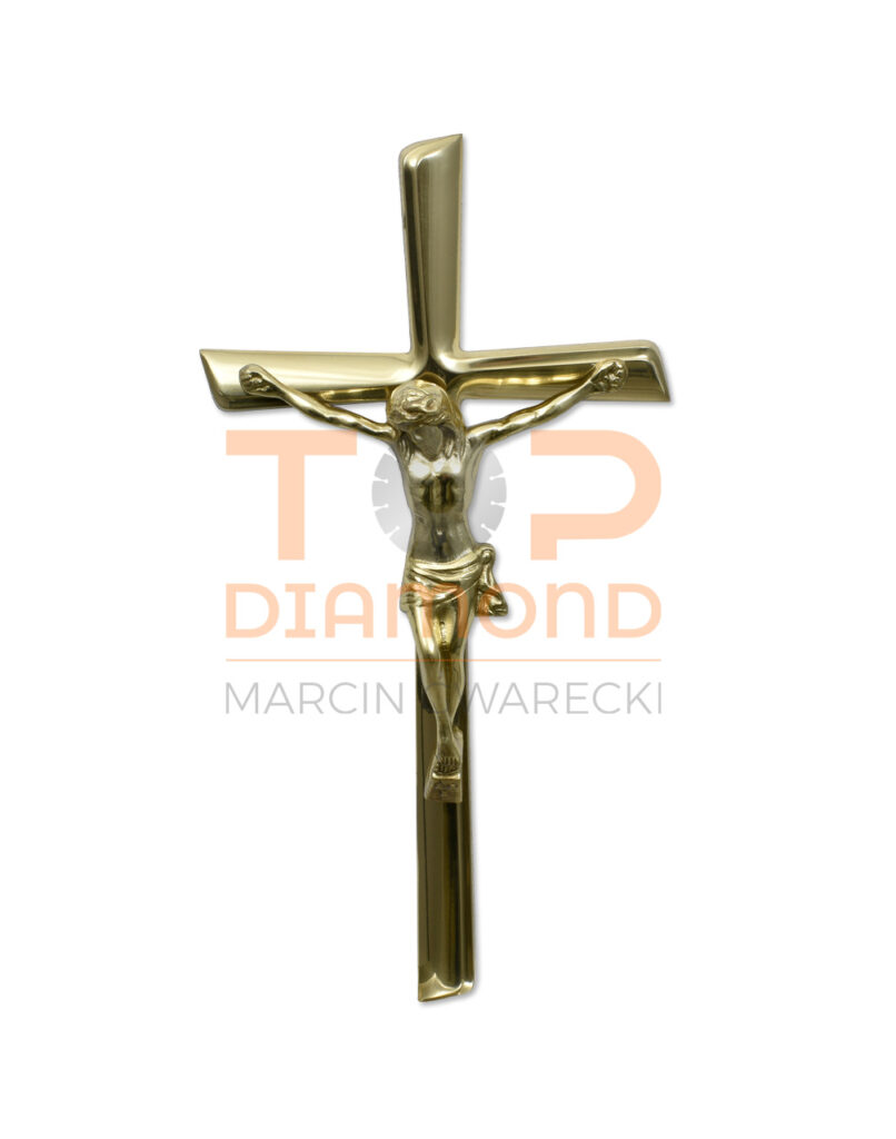 KRZYŻ Z WIZERUNKIEM MOSIĘŻNY LORENZI ZŁOTY