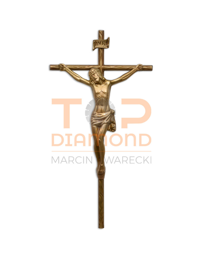 KRZYŻ MOSIĘŻNY "DRZEWKO INRI" BRĄZ
