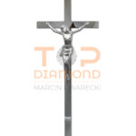 KRZYŻ 20x10mm PŁASKI CHROM