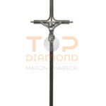 KRZYŻ ZE STALI NIERDZEWNEJ 50cm K/O - Z WIZERUNKIEM