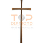 KRZYŻ MOSIĘŻNY KRESKA ROMANO BRĄZ Z WIZERUNKIEM