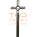 KRZYŻ ZE STALI NIERDZEWNEJ KARO Z WIZERUNKIEM