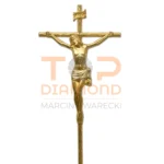 KRZYŻ MOSIĘŻNY "DRZEWKO INRI" ZŁOTO