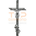 KRZYŻ Z WIZERUNKIEM MOSIĘŻNY 50cm CHROM