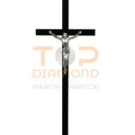 KRZYŻ ZE STALI NIERDZEWNEJ BLACHA CZARNY