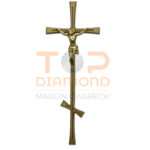 KRZYŻ Z PASYJKĄ MOSIĘŻNY ROMANO PRAWOSŁAWNY ZŁOTY - 30 cm Z WIZERUNKIEM