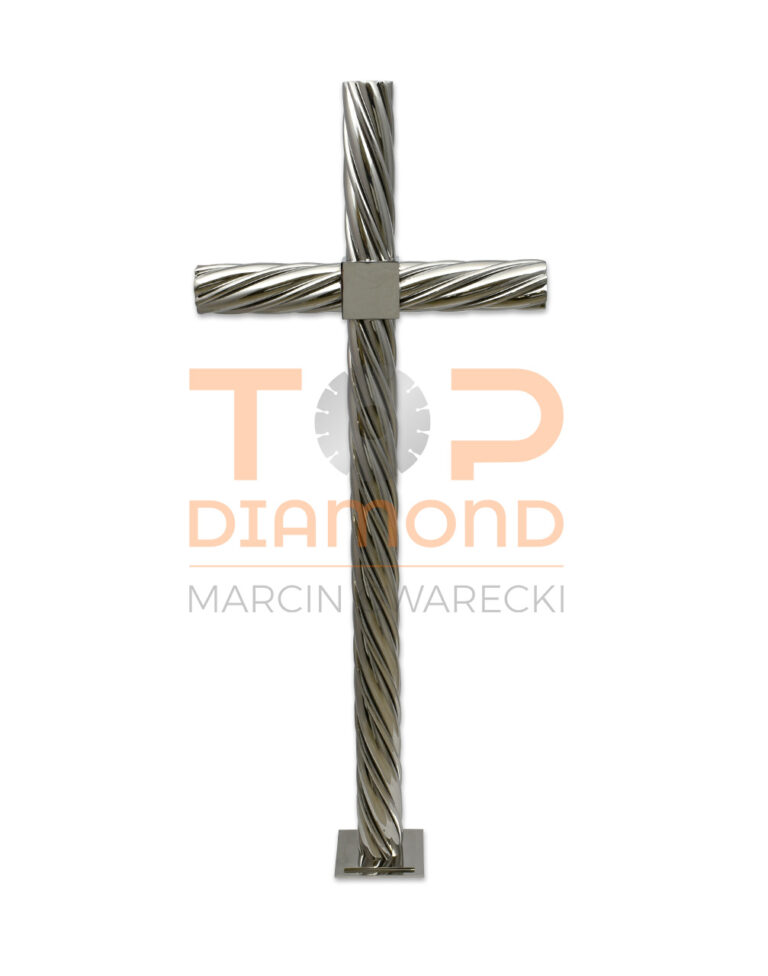 KRZYŻ ZE STALI NIERDZEWNEJ KRĘCONY 4+4 RURY 21mm/8mm