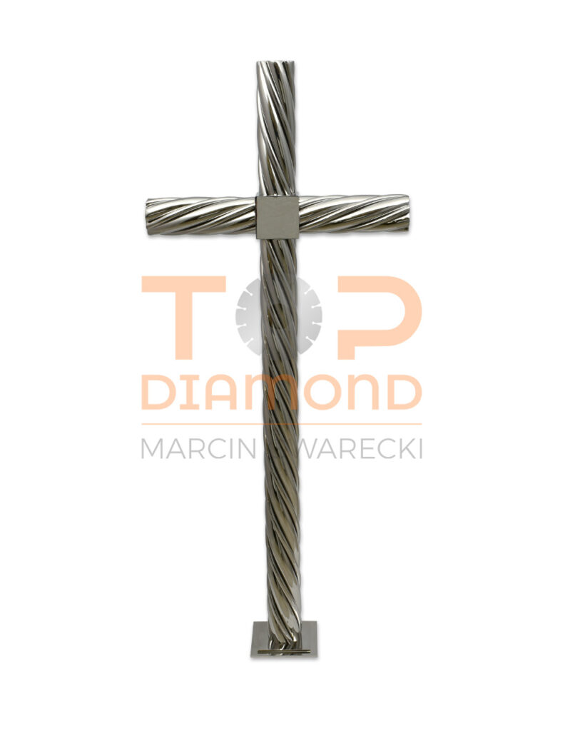 KRZYŻ ZE STALI NIERDZEWNEJ KRĘCONY 4+4 RURY 21mm/8mm