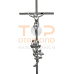 KRZYŻ 1x1cm CHROM Z PASYJKĄ