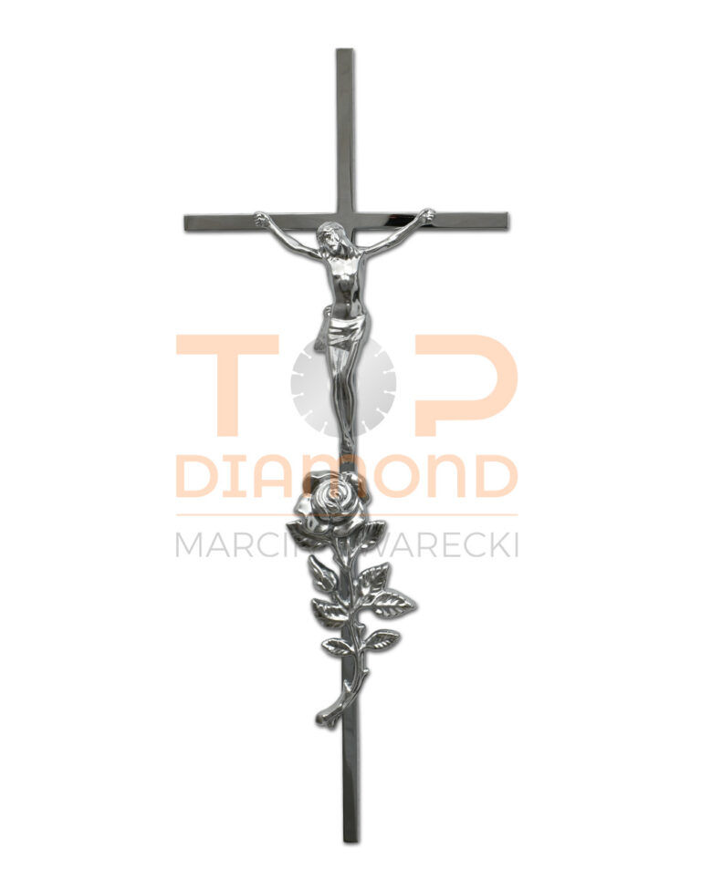 KRZYŻ 1x1cm CHROM Z PASYJKĄ