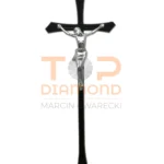 KRZYŻ SA ROMANO KOŃCE SZEROKIE 43cm CZARNY