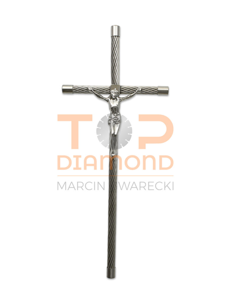 KRZYŻ ZE STALI NIERDZEWNEJ KRĘCONY
