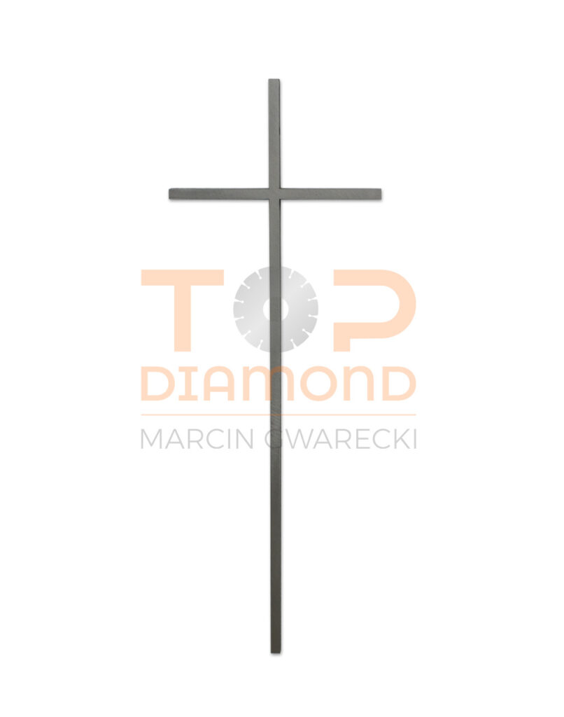 KRZYŻ ALUMINIOWY KWADRAT ROMANO Z PASYJKĄ