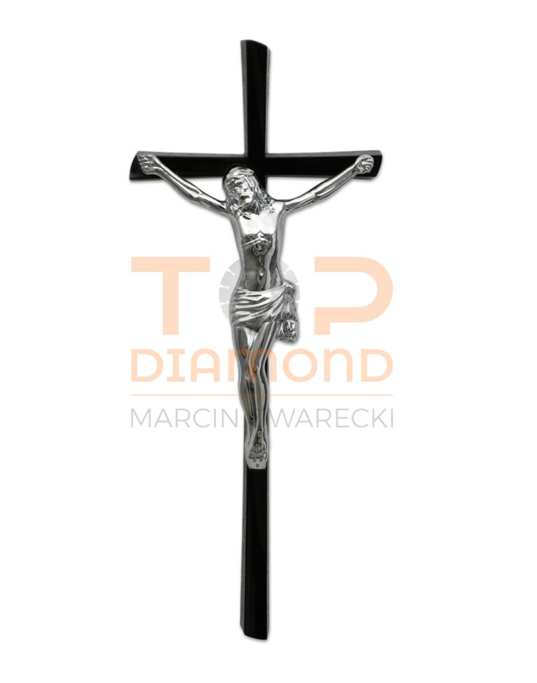 KRZYŻ Z WIZERUNKIEM MOSIĘŻNY MUNDIAL 50cm CZARNY/BRĄZ