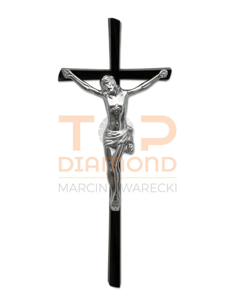 KRZYŻ Z WIZERUNKIEM MOSIĘŻNY MUNDIAL 50cm CZARNY/BRĄZ