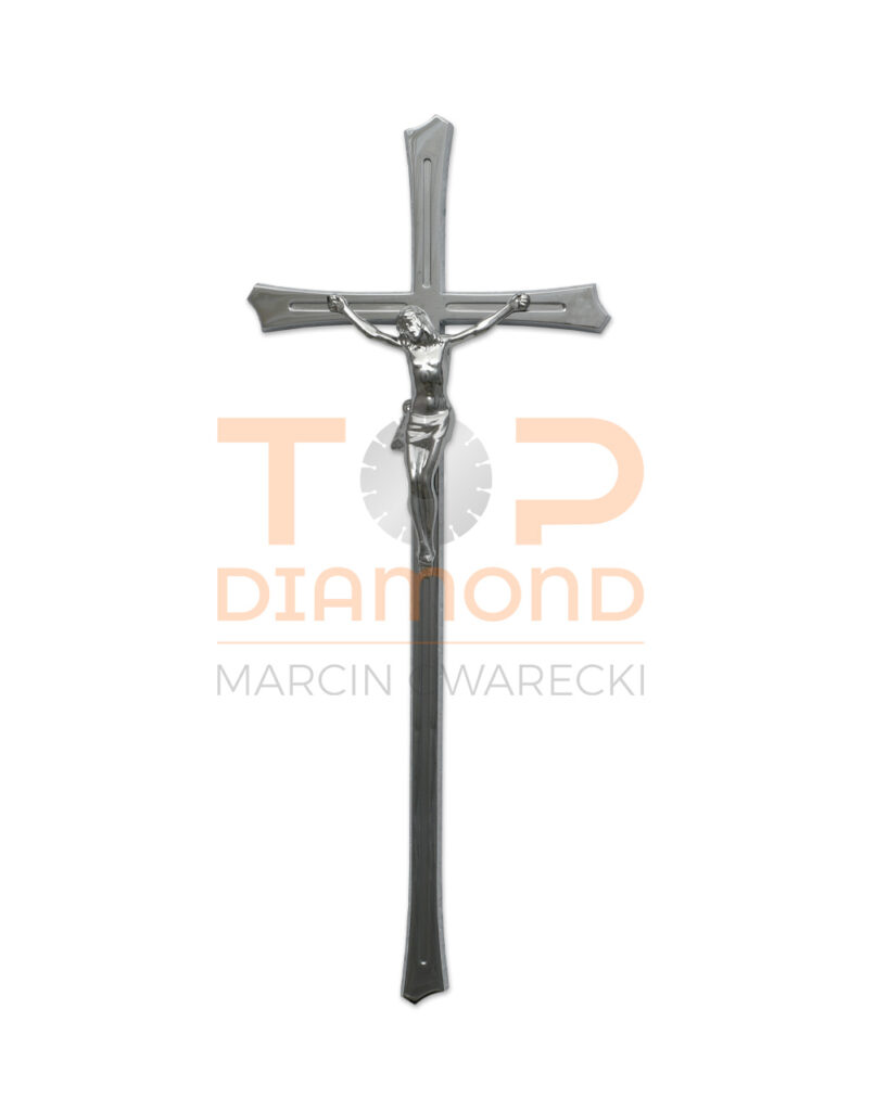 KRZYŻ Z WIZERUNKIEM MOSIĘŻNY CHROM