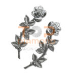 RÓŻA MOSIĘŻNA Z JEDNYM KWIATEM 28cm CHROM