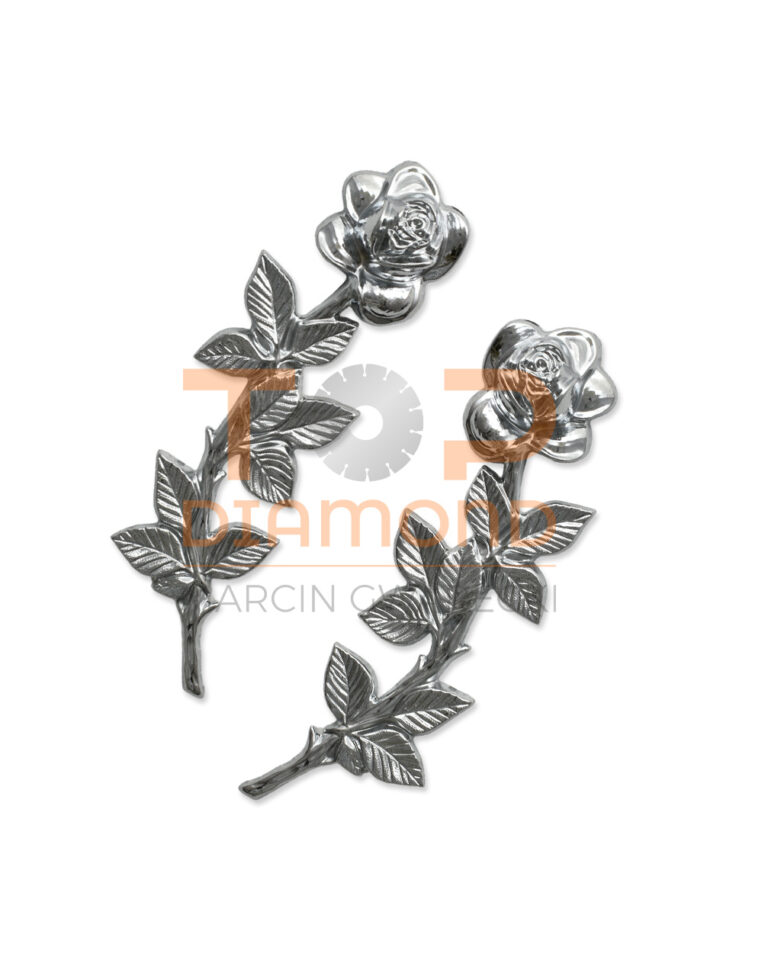 RÓŻA MOSIĘŻNA Z JEDNYM KWIATEM 28cm CHROM