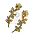 RÓŻA MOSIĘŻNA Z JEDNYM KWIATEM 28cm ZŁOTA