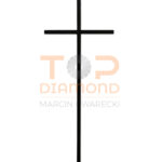 POL KRZYŻ KWADRAT 1cm CIŚNIENIÓWKA CZARNY 50cm