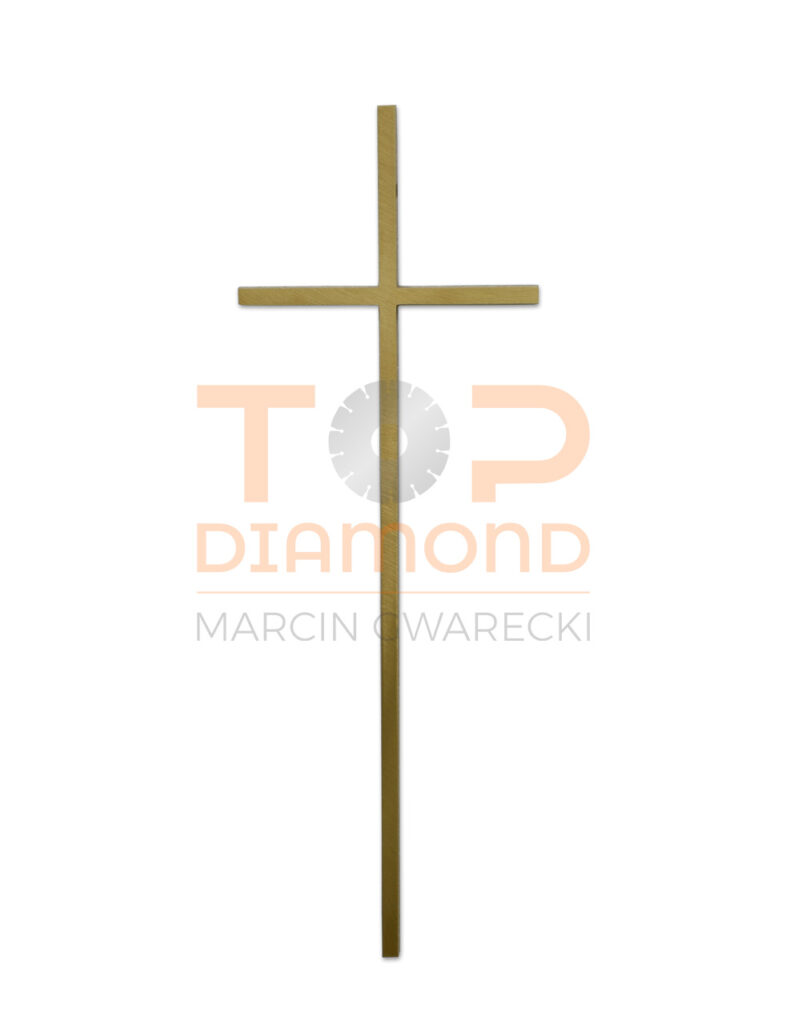 KRZYŻ MOSIĘŻNY 50cm 1x1cm ZŁOTY - BEZ WIZERUNKU