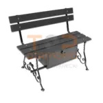 ŁAWKA KUTA Z OPARCIEM + SKRZYNKA