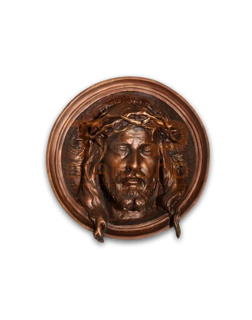 WIZERUNEK CHRYSTUSA GŁOWA - BRĄZ