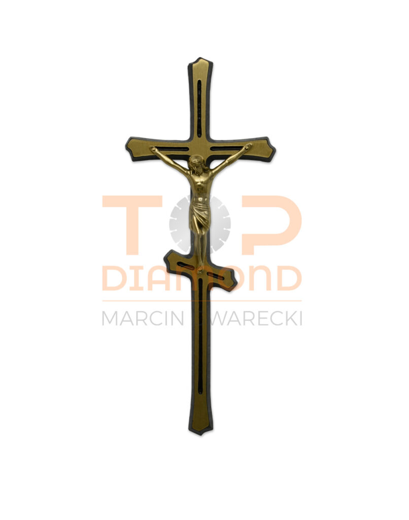 KRZYŻ Z WIZERUNKIEM MOSIĘŻNY PRAWOSŁAWNY ZŁOTY 24cm