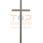 KRZYŻ ZE STALI NIERDZEWNEJ BLACHA - 39 cm BEZ WIZERUNKU