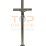 KRZYŻ STOJĄCY ZE STALI NIERDZEWNEJ RURKA Z WIZERUNKIEM - 90 cm Z WIZERUNKIEM